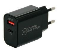 IWH Caricatore USB 30 W 1x 2 USB-A, 1x USB-C ® Consegna di potenza, 3.0 Nero
