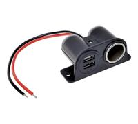KFZ 019010 - Auto - Presa di ricarica USB, 12/24V, 2x 5V/2.1A, montata in sup
