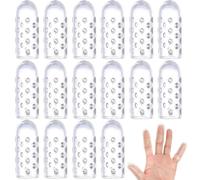 IWIDYA 16 pezzi Proteggi Dita in Silicone, Protezioni in Gel per Dita e Pollici, Elasticità Gel Protezioni, Pratici per Casa e Lavoro,cerotti per ragadi dita mani