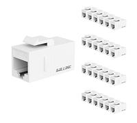 iwillink RJ45 Cat6 Keystone Coupler 25-Pack, Jack Keystone Cat6 Femmina-Femmina, Inserto accoppiatore Keystone UTP, Jack Keystone, Bianco