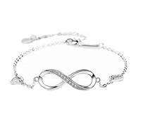 Iwinna Braccialetti dell'amicizia regolabili in argento Sterling 925 per donne, braccialetti dell'amicizia e braccialetti per idee regalo di nozze