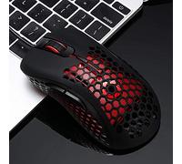 Iwinna : Hollow Out Honeycomb Gaming Mouse Optical Sensor 6400 DPI Colorful RGB Backlit Light Wired Mice