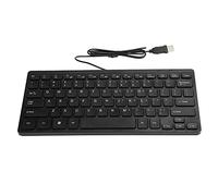 Iwinna Wired Keyboard, Mini Waterproof Multimedia Keyboard Portable Laptop Accessories K1000, 10 Million Times Button Life with USB Interface