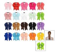 iwobi 20 Pezzi Fiocchi per Capelli Bambina,Mollette per Capelli Fermaglio a Coccodrillo con Fiocco in Grosgrain Ribbon