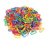 iwobi 400 pezzi Catena Giocattolo,Catena in Plastica per Giocattoli di Bambini,Catenella per Passeggino,Catena Colorata
