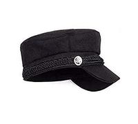 iwobi Cappello Baker Donna,Cappello Militare/Berretto da Baseball/Cappello Piatto Donna con Bottoni,Decorazione in Pizzo(nero)