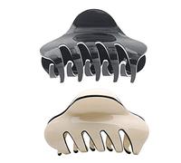 iwobi Mollettoni Capelli Clip,2 Pezzi Capelli Clip di Plastica Pinze per Capelli Anti-Slip Fermaglio Capelli Donna