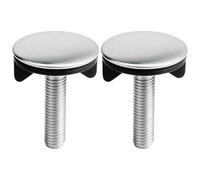 iwobi Tappo per Lavello Cucina,2 pezzi Copriforo per Lavabo/Tappo di Scarico/Accessori per Lavello in Ottone Cromato,50mm
