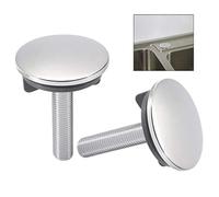 iwobi Tappo per Lavello Cucina,2 pezzi Copriforo per Lavabo/Tappo di Scarico/Accessori per Lavello in Ottone Cromato,50mm