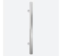 IWOFER Maniglione quadro diritto in acciaio inox satinato per porte serramenti (Lunghezza 500 - Interasse 300)