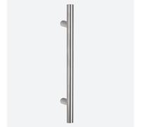 IWOFER Maniglione tondo dritto in acciaio inox satinato per porte serramenti (Lunghezza 400 - Interasse 300)