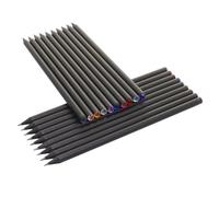 IWOMA 100 matite in carbonio in legno, matite da scrittura in legno con parte superiore con diamante scintillante, per riempire la calza della Befana dei bambini