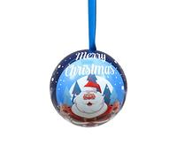 IWOMA Scatola di latta natalizia a forma di palla di caramella, ciondolo per albero di Natale, caramelle staccabili per custodia ornamentale pendenti vacanza G