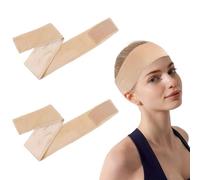 iwontalersy 2 Pezzi Parrucca,Velluto Fascia per Parrucca,Antiscivolo Regolabili,Per Capelli Antiscivolo Per Indossare La Parrucca,Nudo