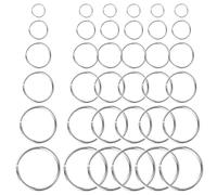iwontalersy 36 Pezzi Portachiavi,Anello Circolare Portachiavi,Acciaio Inox,Apertura Facile,per Collane Bracciali Orecchini Artigianato Ornamenti e Arti Fai da Te