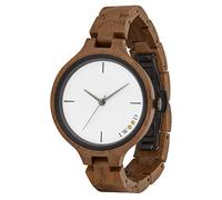 IWOOD Orologio in legno - Orologio da polso in legno pregiato - Orologio da polso analogico da donna - Ø 37 mm - Miyota Caliber (noce/nero), Noce/Nero
