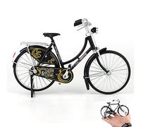 IWOR Bicycle Model Scale DIY Kit, DIY Bicycle Model Scale - 1:10 Simulation Alloy Bike Model, Mini Retro Style Classical Bike Model (C)