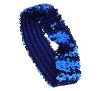 IWOWHERO 1 Pc fasce per creative paillettes argento rimozione del sopracciglio per le donne fascia d'oro Cerchietto con paillettes sport fascia per fascia in paillettes Blue