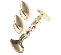 IWOWHERO 1 Set denti halloween zombie bocca delle griglie divertenti denti finti tuo halloween makeup make up halloween griglie per la bocca del vampiro costume da denti finti rame Golden