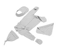 IWOWHERO 1 Set Pagliaccetto Di Cotone Footed Sleeper Pagliaccetto Infantile Vestito Neonato Dormiente Abito Vestiti Infantili Tuta Neonato Guanti Infantili Vestiti Appena Nati Neonato Tuta