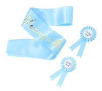 IWOWHERO 1 Set set di cinture di maternità spilla per shower per papà decorazione della fascia per shower shower con fascia giocare regali sarà fascia Raso Blue