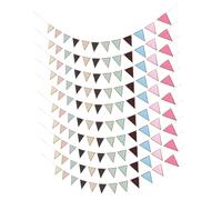 IWOWHERO 10 Pezzi Bandierine Triangolari Multicolori Decorazione per Aula Festa Striscione Festone Decorativo per Interni Ed Esterni