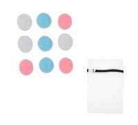 IWOWHERO 10 pezzi Dischetti Struccanti Riutilizzabili in Fibra di Bambù a Doppia Tela Rotondi per Pulizia Viso Delicata e Esfoliazione Completo con Sacchetto in Cotone Morbidi Salviettine