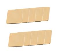 IWOWHERO 10 Pezzi Etichetta Vuota in Acciaio Inossidabile Etichetta Di Incisione Vuota Fabbricazione Fascino Della Forma Etichette Per La Creazione Di Gioielli Piazza Fatto Collane Golden