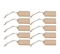 IWOWHERO 10 Pezzi Etichette Rettangolari in Legno per Piante da Giardino 10 Pezzi, Marcatori Sospesi Riutilizzabili per Ortaggi, Fiori e Vasi, Cartelli Artigianali Fai da Te per Uso Interno