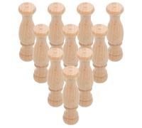 IWOWHERO 10 Pezzi Fusi Artigianali in Legno Massello 7x1,8 Cm per Balaustre Scale, Montanti Mobili e Pilastri Romani, Supporto Stabile per Arredamento Classico e Moderno