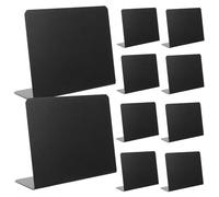 IWOWHERO 10 Pezzi Lavagnetta Nera in Pvc Portatile e Riutilizzabile per Eventi Speciali e Feste, Mini Lavagna Cancellabile per Segnaposto e Messaggi su Tavolo