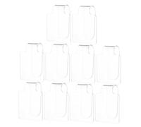 IWOWHERO 10 Pezzi Palette Acrilica Trasparente Piatto Portatile per Miscelazione Fondotinta Art Vassoio Manicure per Professionisti e Quotidiano