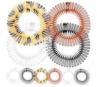 IWOWHERO 10 pezzi Pettini Circolari Flessibili per Capelli Fasce Elastiche Cerchio Completo Accessori Pratici per Donna e Ragazza Colori Casuali Colore Casuale Colore Casuale