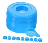 IWOWHERO 10 pezzi Tappi Riutilizzabili per Boccioni d Acqua Tappi di Ricambio in Plastica Resistente Coperchi Sigillanti per Caraffe e Brocche Blu Spesso Prevenzione Versamenti e Facili da
