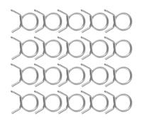 IWOWHERO 100 Fascette Stringitubo Doppio Anello in Acciaio 304 Clip per Irrigazione da Giardino Antiruggine Morsetti a Molla Regolabili per Tubi Flessibili e Collegamenti Plastici