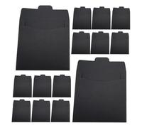 IWOWHERO 100 pezzi Bustine in Carta Kraft Nere per CD Dvd Custodie in Cartone Resistenti e Leggere per Protezione e Trasporto Dischi Buste Versatile per Custodia e Archiviazione