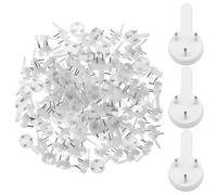 IWOWHERO 100 Pezzi Ganci senza Soluzione di Continuità in Plastica e Ferro Chiodi da Parete Antitraccia per Appendere Quadri Cornici e Dipinti su Cemento Legno e Pareti Imbiancate Uso