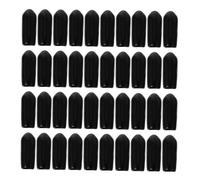 IWOWHERO 100 Pezzi Kit Accessori per Chioma Coprifascia in Gomma Nera, Tappi Estremità per Cerchietti Fai da Te, Comodi e Protettivi per Creazione Hair Band