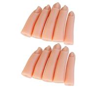 IWOWHERO 10pezzi Dita Finte in Silicone per Pratica di Nail Art Dita Artificiali per Esercitazioni Acrilico Manichino per Unghie Riutilizzabile