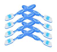 IWOWHERO 10pezzi Spazzolino Da Denti Manico Corto Spazzolini Per Pulizia Piccoli Adatti Per Carceri e Strutture Speciali Facile Da Riporre e Trasportare