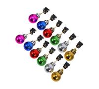IWOWHERO 12 Pezzi Clip per Natalizie Colorate con Palline Decorazioni per Facciali Clip Sicure e Riutilizzabili per Feste e Cosplay Natale Colore Casuale