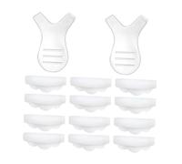IWOWHERO 12 pezzi Cuscinetti per Permanente Ciglia in Silicone con Pennelli Y per Trucco Curvatura Naturale Adatta Varie Forme Occhi Riutilizzabili e Delicati per Sollevare le Ciglia dal