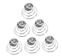 IWOWHERO 12 Pezzi Fermagli per Chioma Spirale in Lega e Pietre Decorative Argento Flessibili che Tengono i Chioma Belli per Lunghi in Party e Sposa