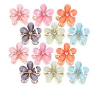 IWOWHERO 12 Pezzi Mini Clip Metallo per Piccoli Fermagli Artificiale con Cristalli Morsetti Eleganti per Frangia Accessori Decorativi Resistenti e Leggeri per Sottile e Spesso