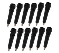 IWOWHERO 12 Pezzi Sostituzione punte bastone da passeggio consigli per il trekking all'aria aperta punte dei pali usurate accessori per bastoncini da trekking Black