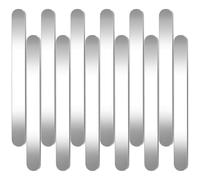 IWOWHERO 12 Pezzi Strisce Braccialetto in Acciaio Inossidabile 304 per Incisione e Stampa, Barre per Braccialetti Fai da Te Lucide Processo Lucidatura a Specchio, Accessori per Creazione