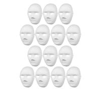 IWOWHERO 14 maschere da travestimento verniciabili - Maschera bianca integrale per progetti artistici fai da te, teatro, feste, arte in osplay