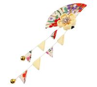 IWOWHERO 1pezzi Copricapo Kimono Giapponese Fermaglio per Capelli Nappa Accessori per Capelli da Donna Colori Floreali Vivaci Design Elegante
