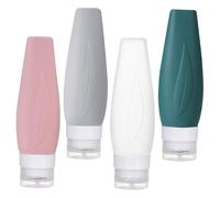 IWOWHERO 1set Bottiglie Viaggio Silicone Contenitori Per Cosmetici e Toiletries Riutilizzabili e Facili Da Spremere Include Colori Con Sacchetto Di Raccolta Per Viaggi e Trasferte