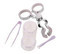 IWOWHERO 1Set Strumento Applicatore Lenti a Contatto - Set di Strumenti Essenziali con Pinzetta per la Rimozione - Inseritore Sclerale con Custodia - Strumento per Indossare Lenti a Contatto sulle